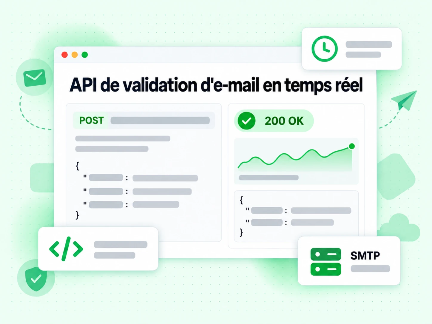 API de validation d'e-mail en temps réel : interface avec POST, 200 OK, SMTP, ,_i߇2L6PxM, AnbDIMw