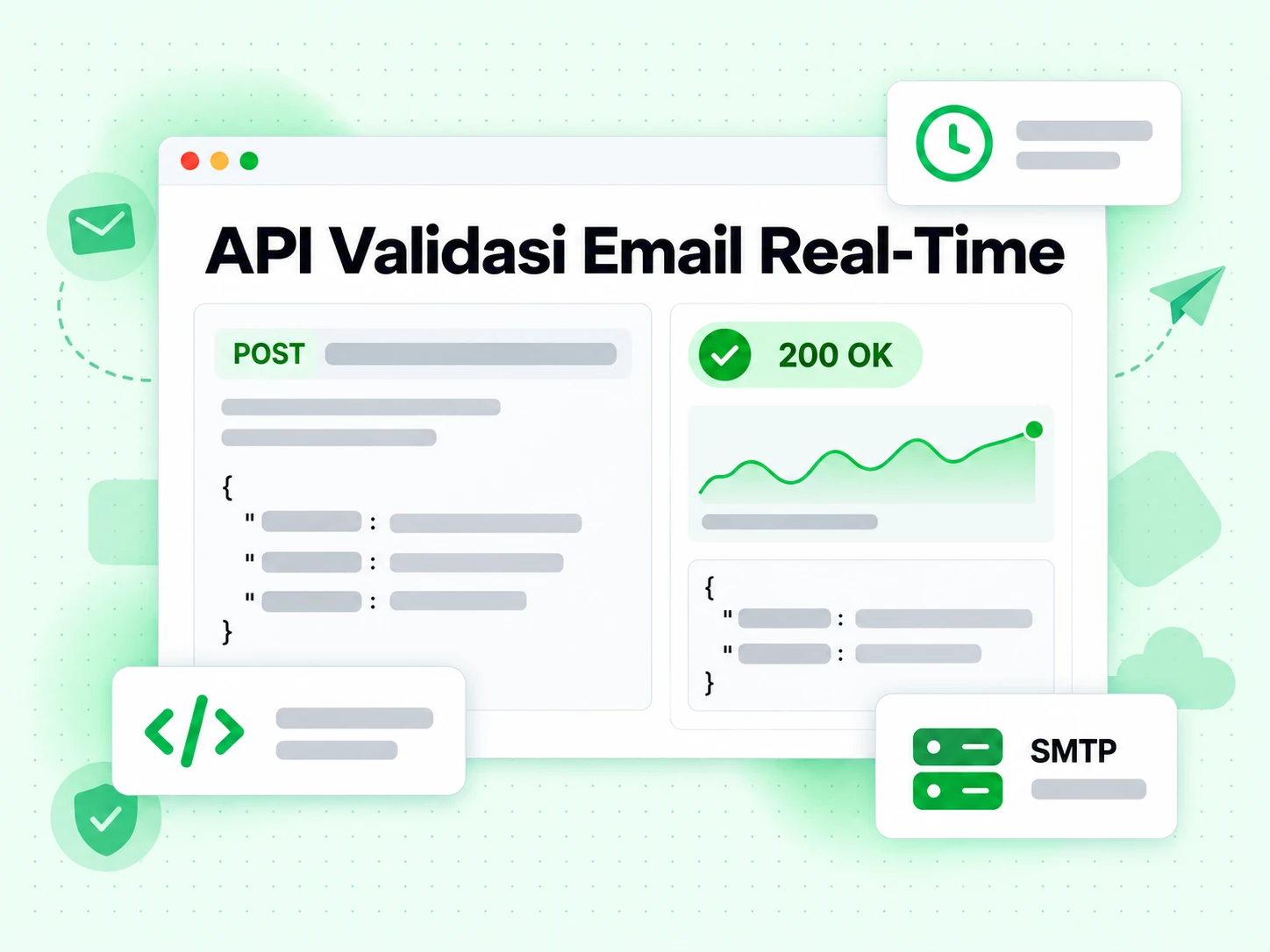 API Validasi Email Real-Time mengembalikan respons 200 OK setelah pemeriksaan SMTP