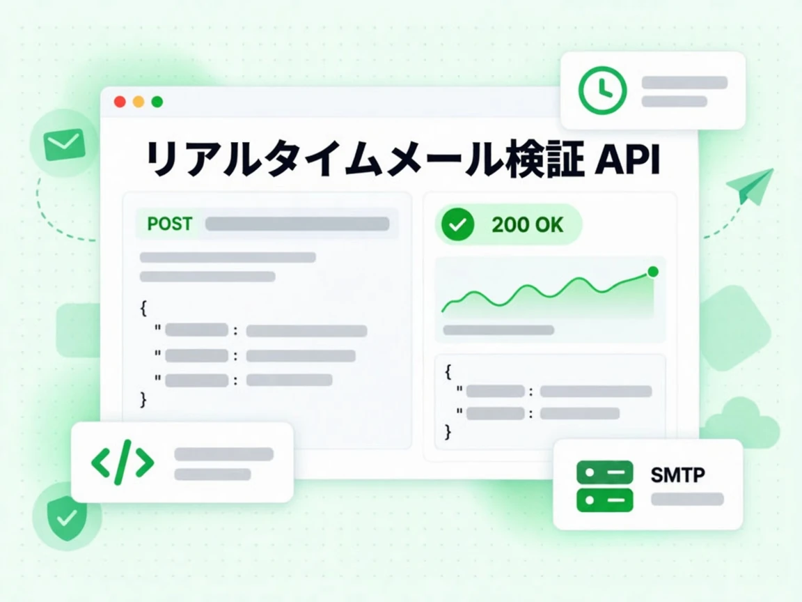 リアルタイムメール検証 API は SMTP チェック後に 200 OK のレスポンスを返す