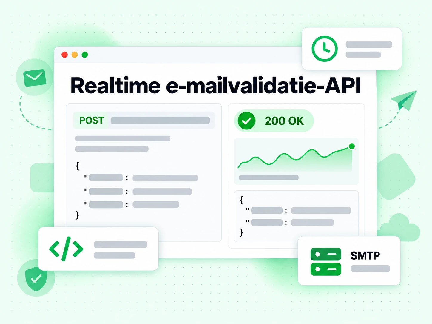 Realtime e-mailvalidatie-API die na een SMTP-controle een 200 OK-antwoord teruggeeft