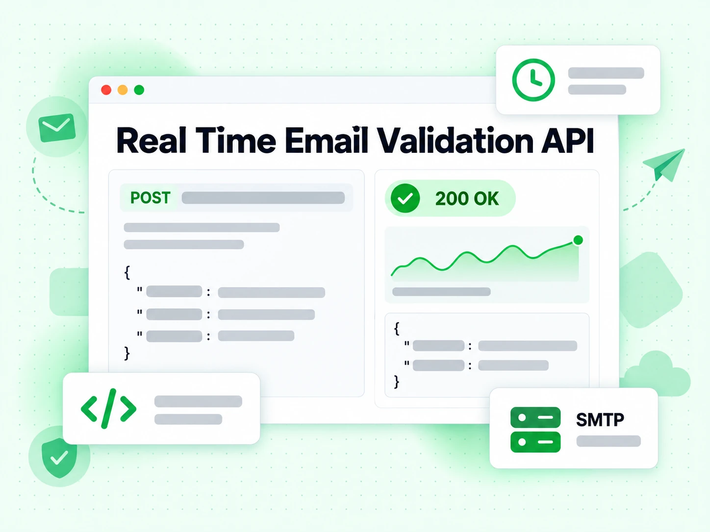 Real Time Email Validation API returning a 200 OK response after an SMTP check