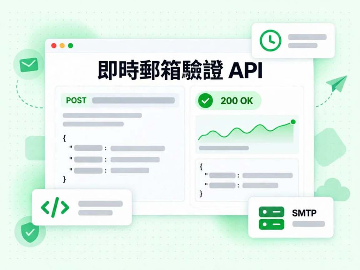 即時郵箱驗證 API 在完成 SMTP 檢查後回傳 200 OK 回應