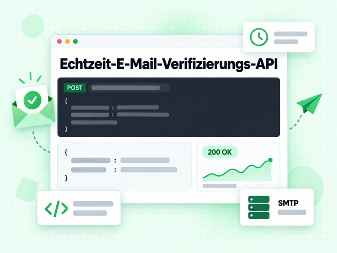 Echtzeit-E-Mail-Verifizierungs-API liefert nach einer SMTP-Abfrage eine 200 OK-Antwort