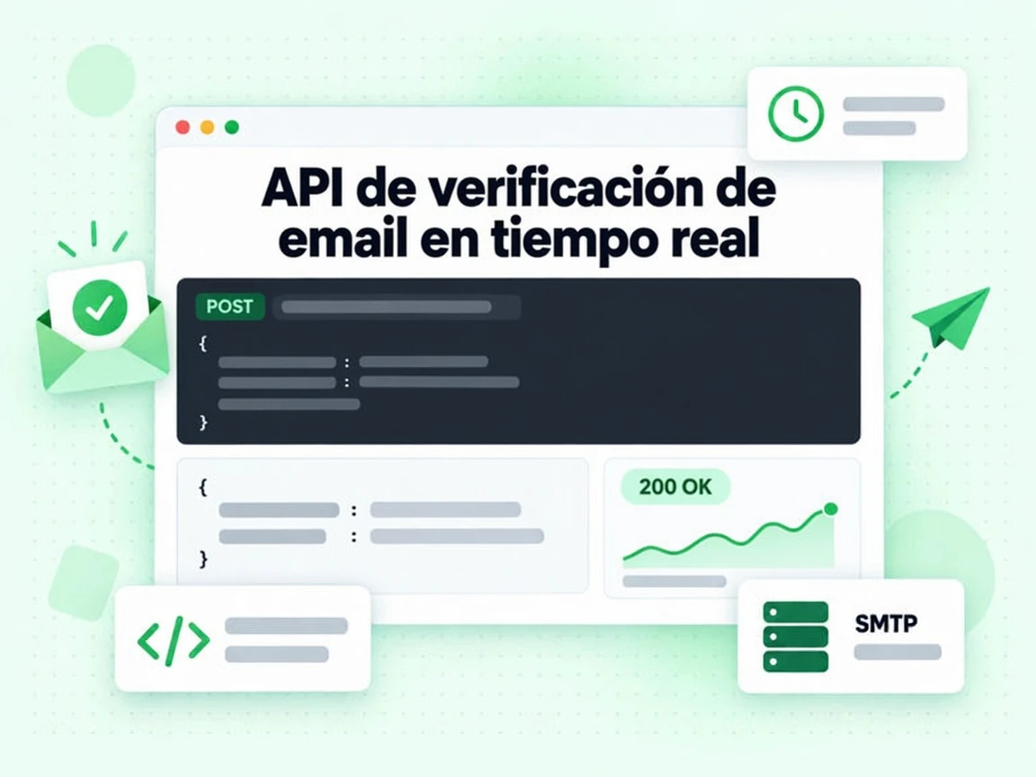 API de verificación de email en tiempo real devuelve una respuesta 200 OK tras una sonda SMTP