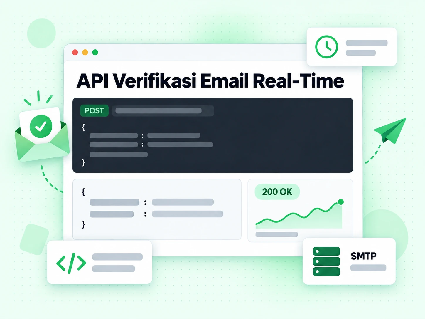 API Verifikasi Email Real-Time mengembalikan respons 200 OK setelah probe SMTP