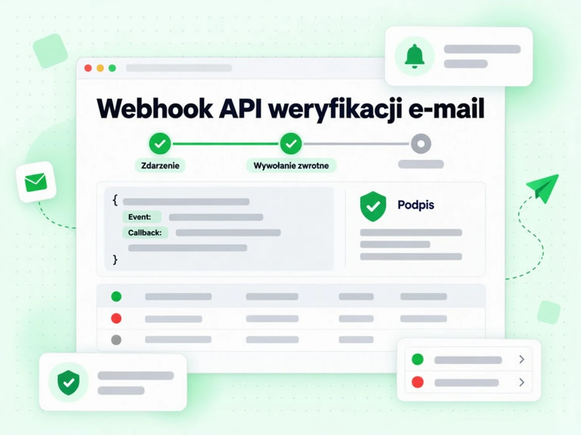 Webhook API weryfikacji e-mail dostarcza podpisane zdarzenie wywołania zwrotnego z plakietką Podpis