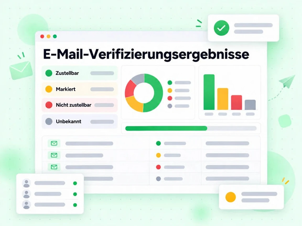 E-Mail-Verifizierungsergebnisse teilen zustellbare, markierte, nicht zustellbare und unbekannte Adressen auf