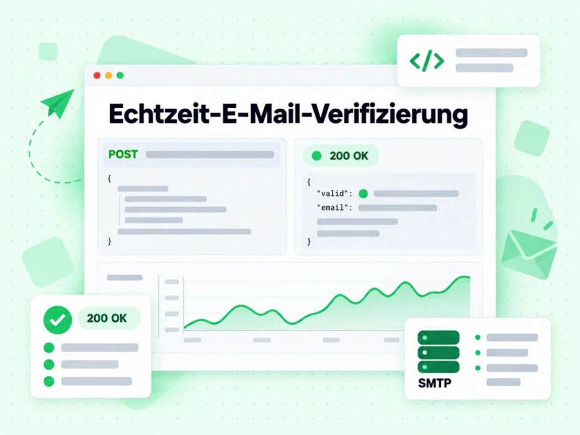 Echtzeit-E-Mail-Verifizierung per HTTP mit POST-Request, 200 OK-Pille und SMTP-Antwort