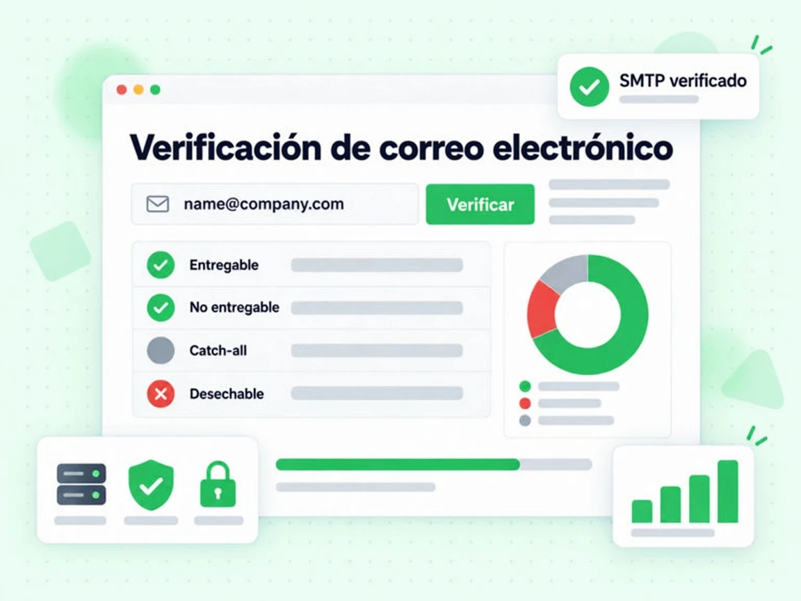Verificación de correo electrónico comprueba una dirección con Entregable, No entregable y Desechable