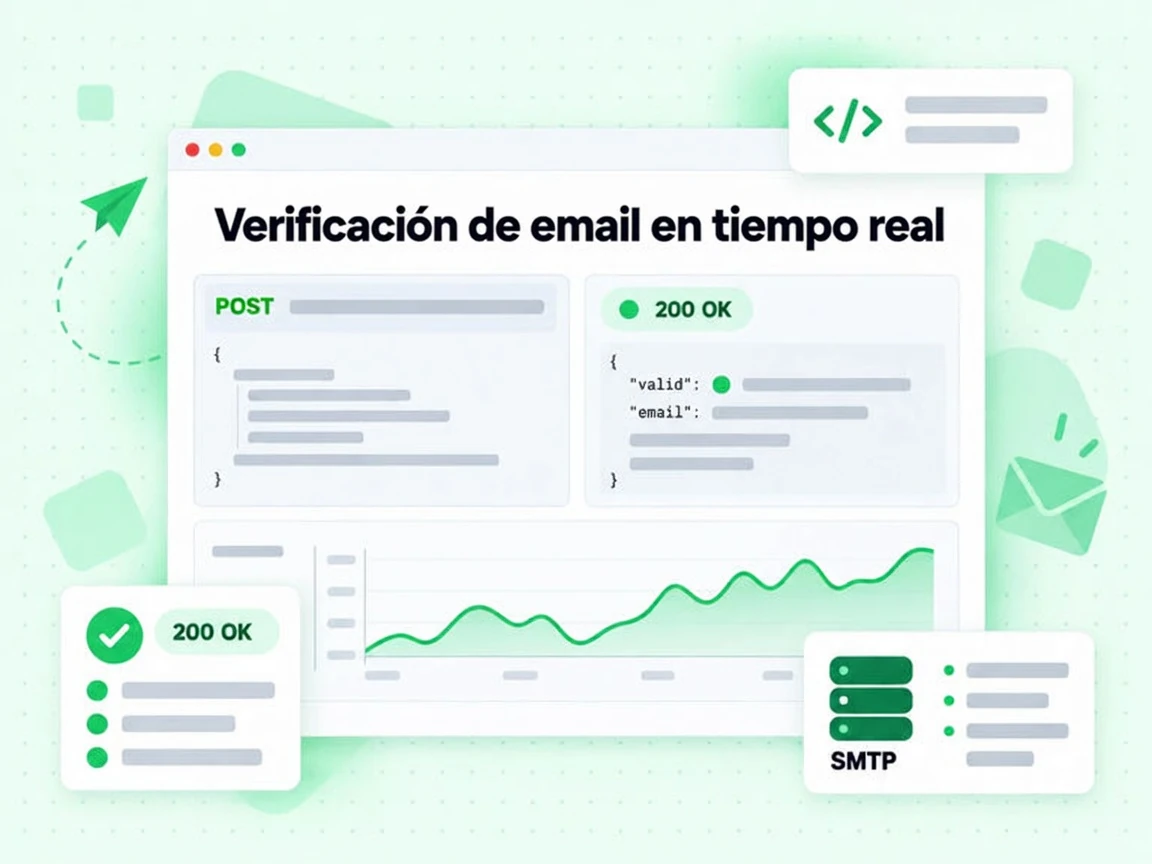 Verificación de email en tiempo real por HTTP con una solicitud POST, insignia 200 OK y respuesta SMTP