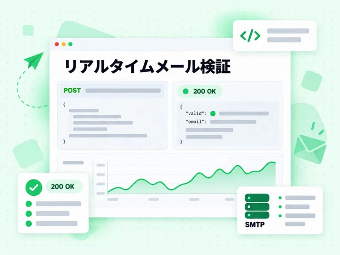 リアルタイムメール検証は HTTP 経由の POST リクエストに 200 OK と SMTP 応答を返す