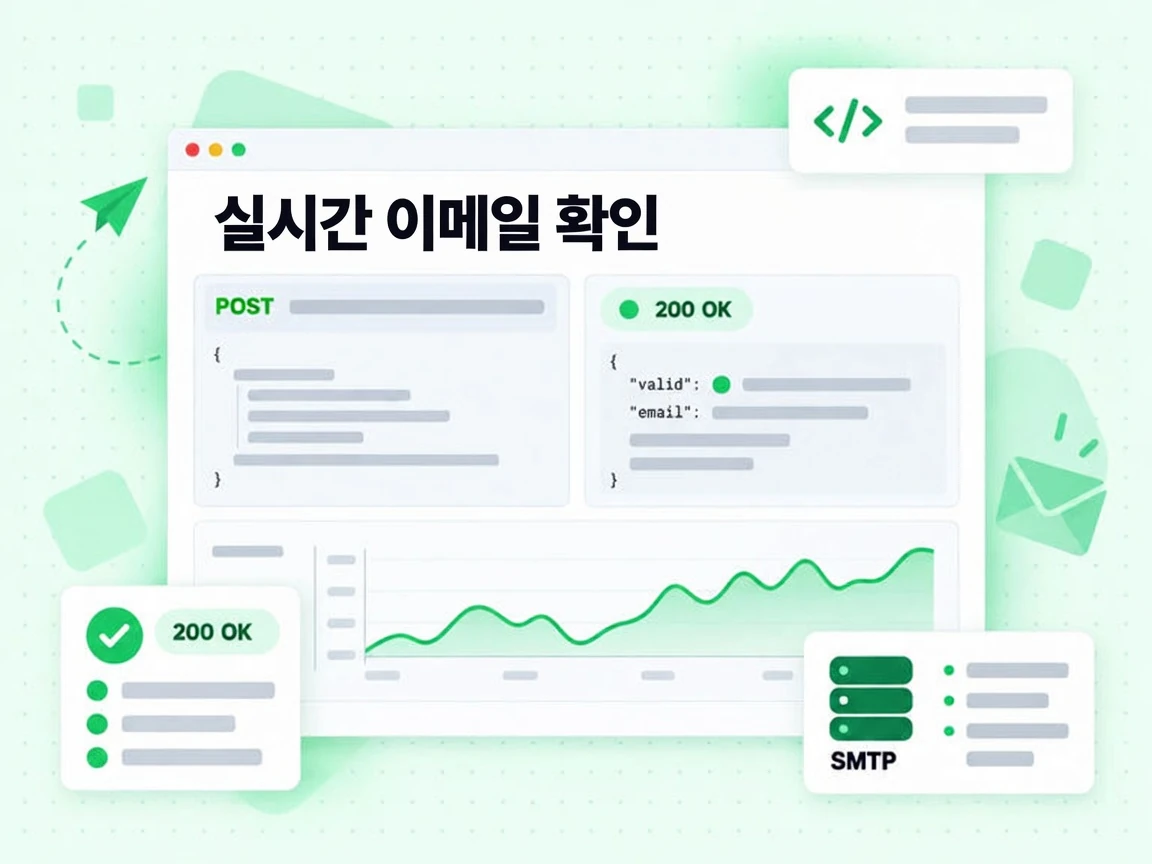 실시간 이메일 확인이 HTTP POST 요청과 200 OK SMTP 응답으로 이뤄집니다