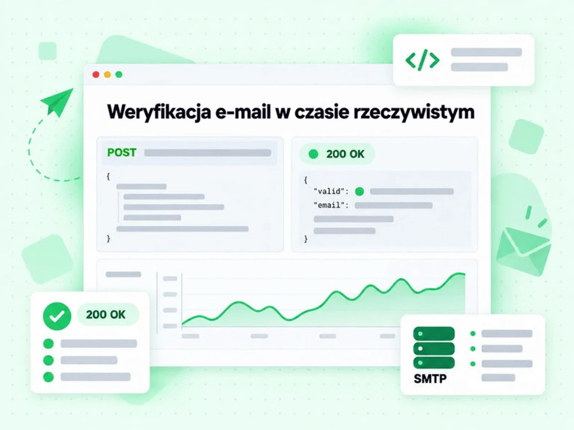 Weryfikacja e-mail w czasie rzeczywistym przez HTTP z żądaniem POST, plakietką 200 OK i odpowiedzią SMTP