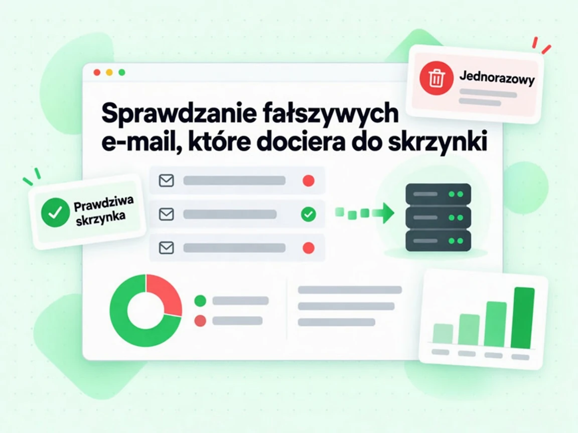 Sprawdzanie fałszywych e-mail, które dociera do skrzynki sonduje trzy adresy i oznacza jednorazowe na czerwono