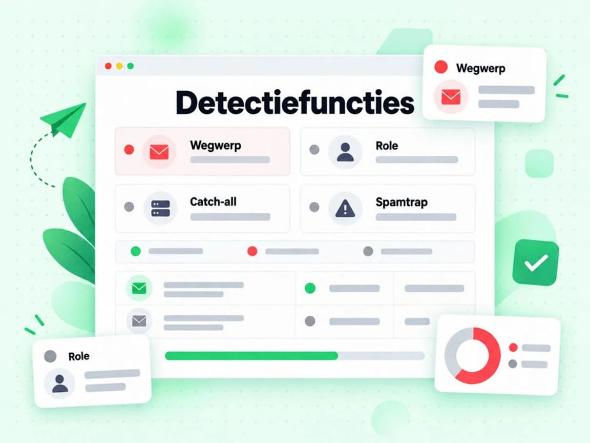 Detectiefuncties detectieraster dat wegwerp-, role-, catch-all- en spamtrapadressen markeert