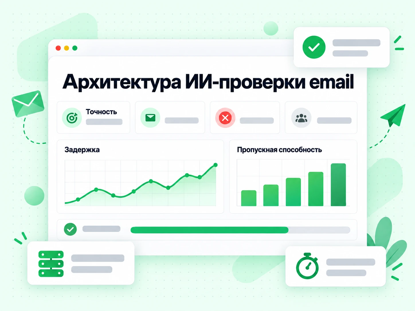Архитектура ИИ-проверки email: слои BillionVerify от разбора адреса до ML-оценки