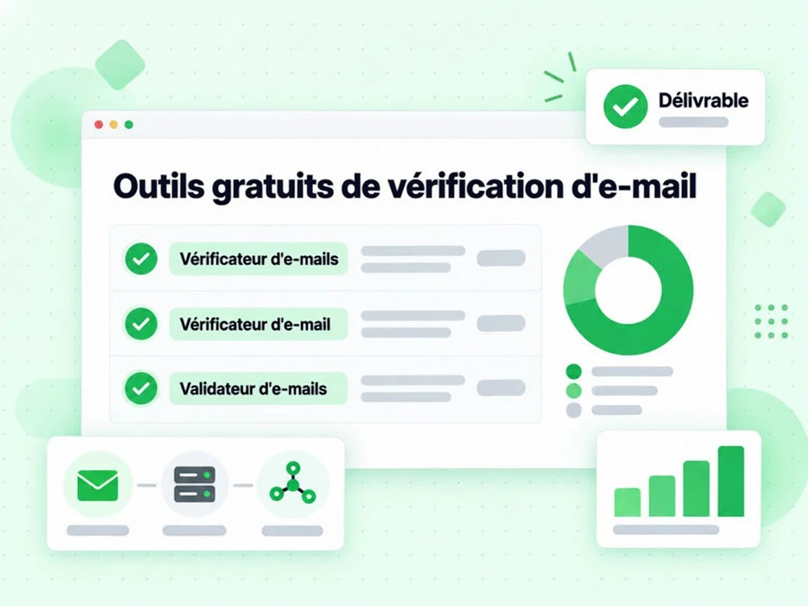 Outils gratuits de vérification d'e-mail : interface avec Vérificateur d'e-mails, Vérificateur d'e-mail