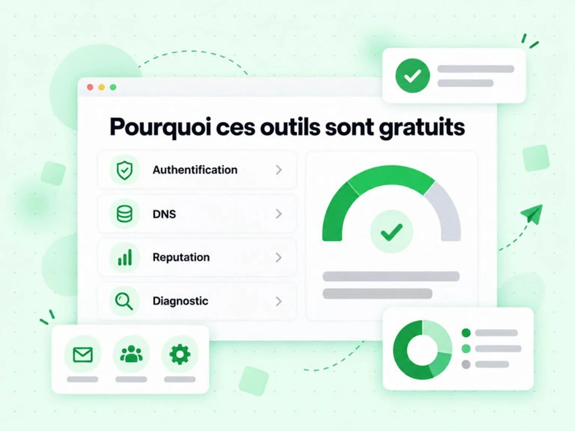 Pourquoi ces outils sont gratuits : interface avec Authentification, DNS, Réputation, Diagnostic, ̿3Зgմz2px5u