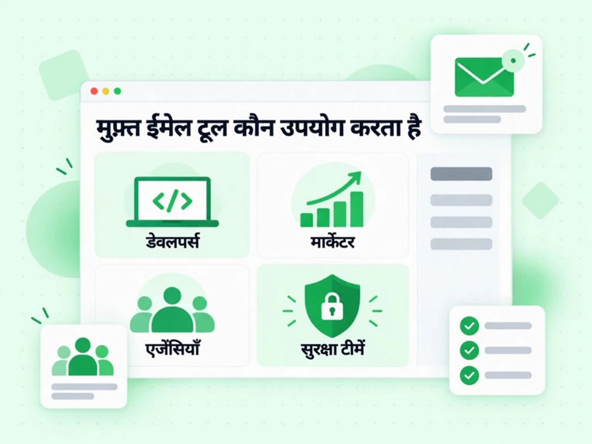 मुफ़्त ईमेल टूल कौन उपयोग करता है: डेवलपर्स, मार्केटर, एजेंसियाँ और सुरक्षा टीमें