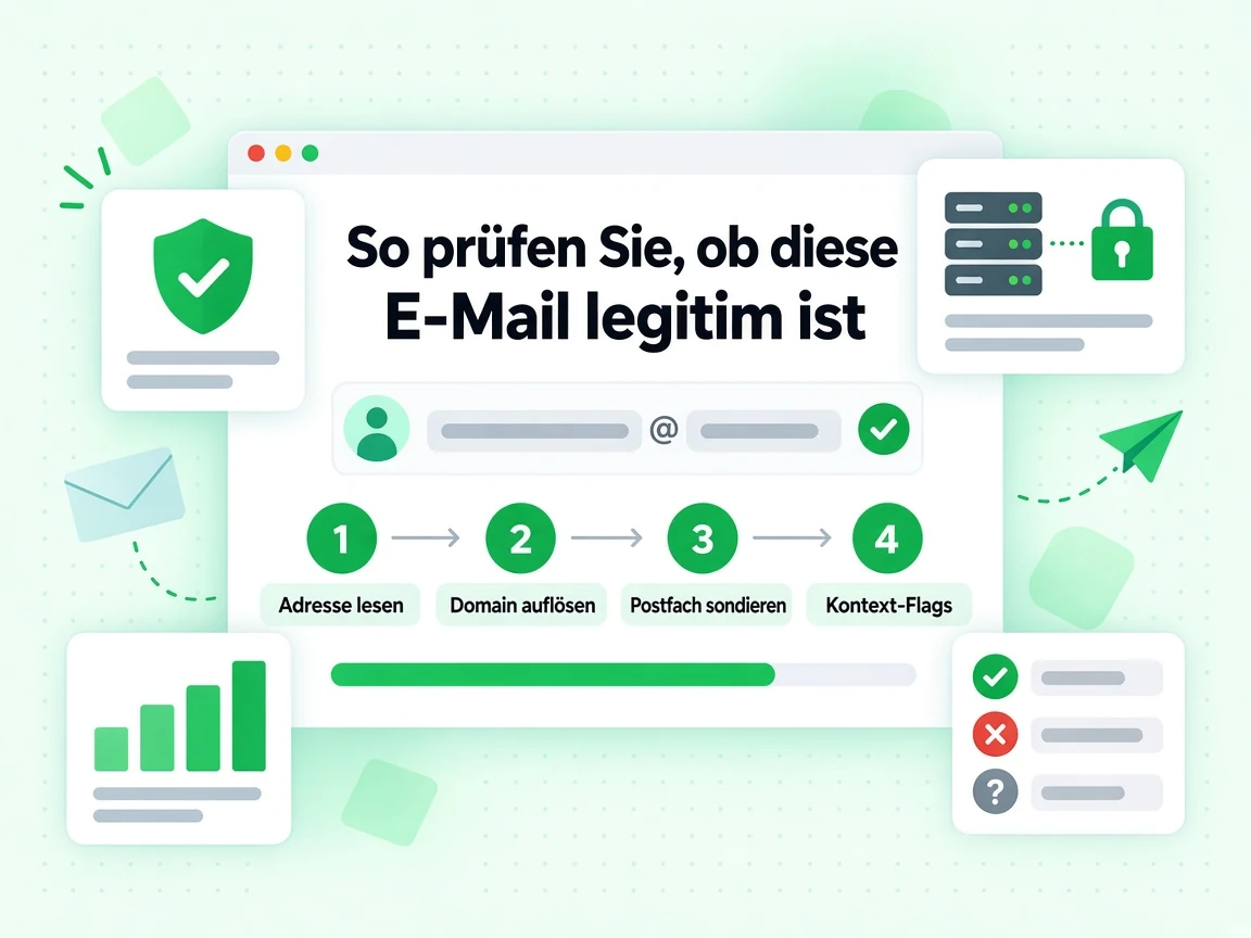 So prüfen Sie, ob diese E-Mail legitim ist: vier Schritte von der Adresse bis zu Kontext-Flags