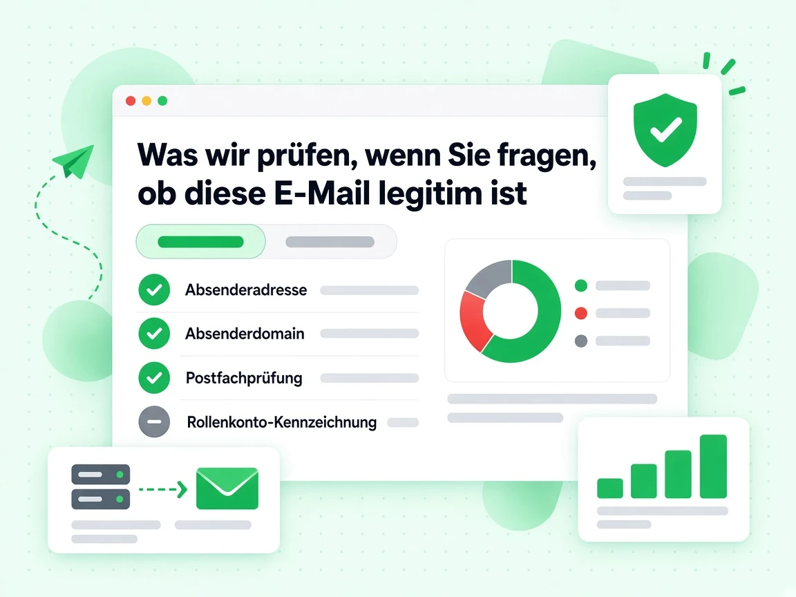 Was wir prüfen, wenn Sie fragen, ob diese E-Mail legitim ist: Absenderadresse, Domain und Postfach
