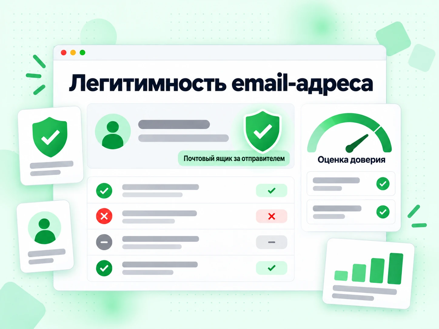 Легитимность email-адреса: проверка щитом подтверждает ящик за отправителем