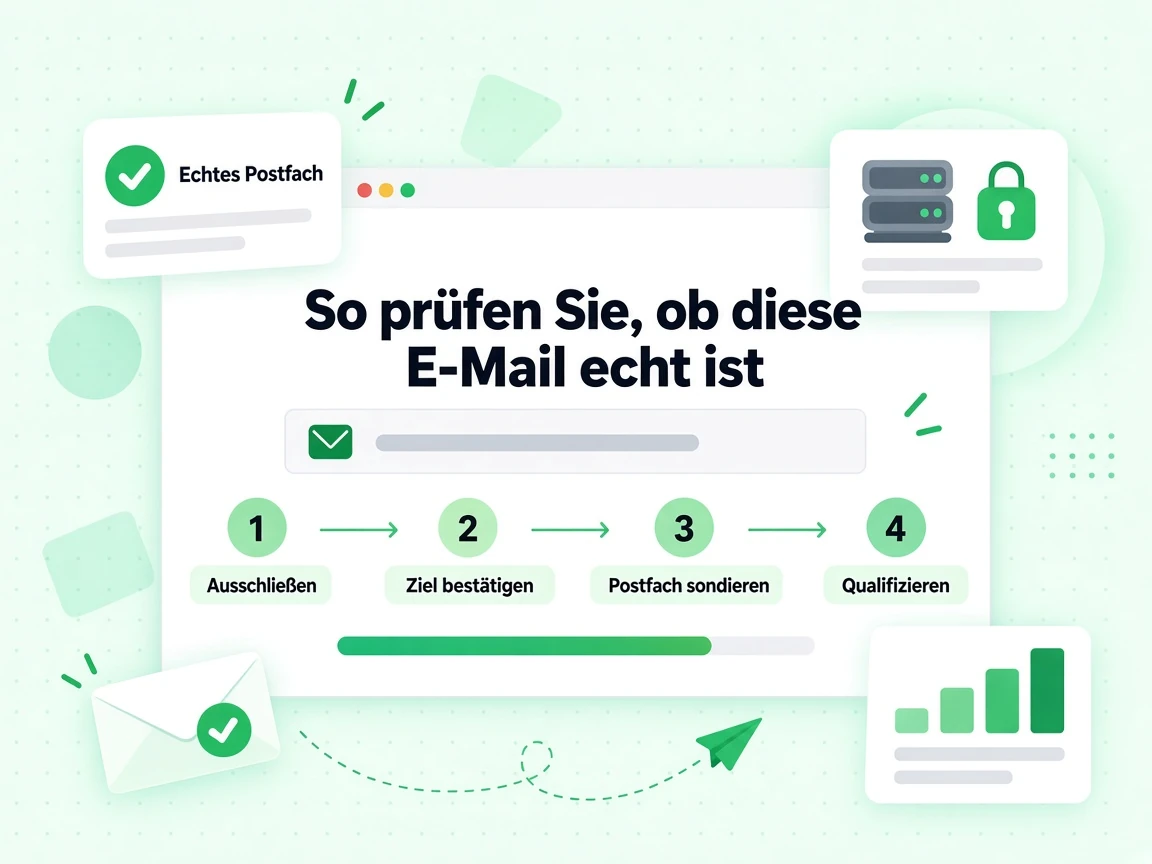 So prüfen Sie, ob diese E-Mail echt ist: vier Schritte bis zur Bestätigung eines echten Postfachs