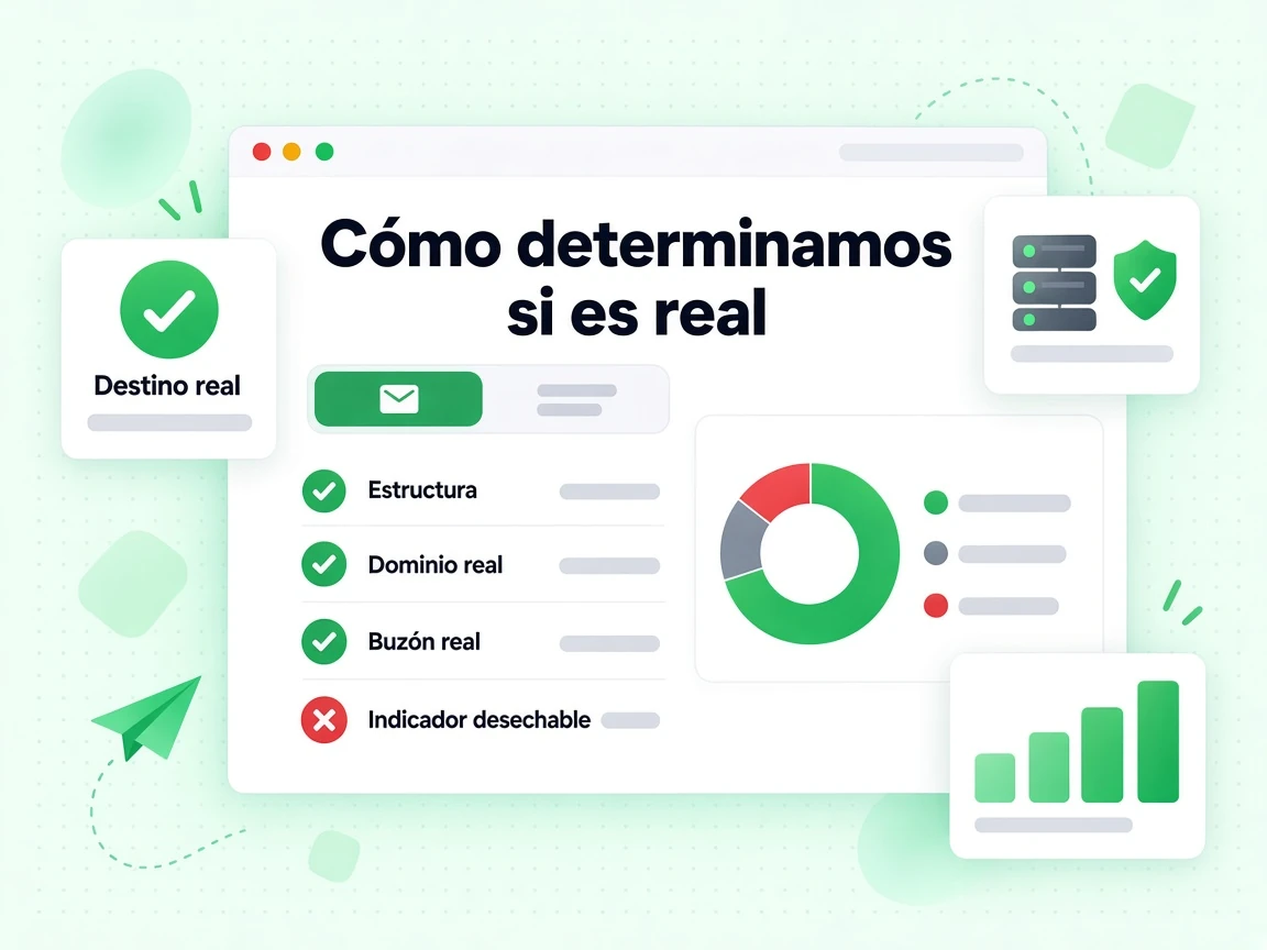 Cómo determinamos si es real: Estructura, Dominio real, Buzón real y el indicador Destino real