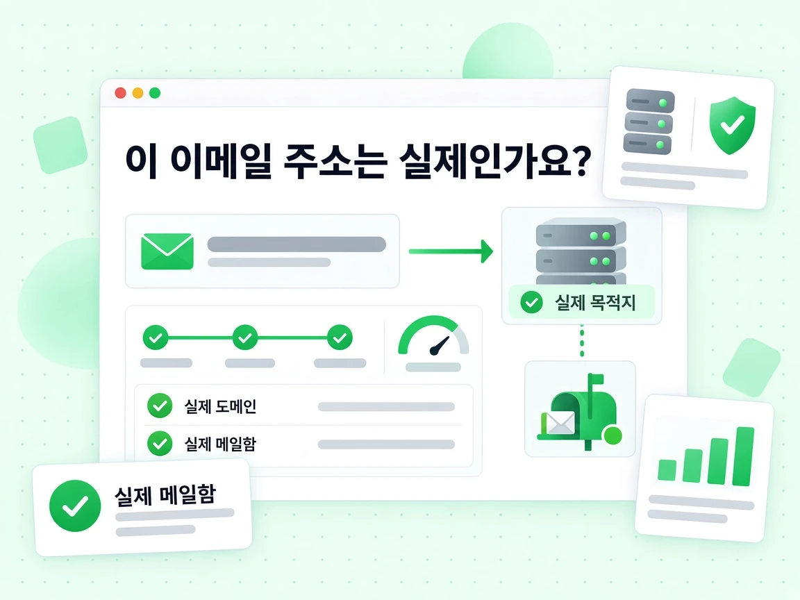 실제 도메인과 메일함에 도달한 실시간 조회로 확인된 이 이메일 주소는 실제인가요?