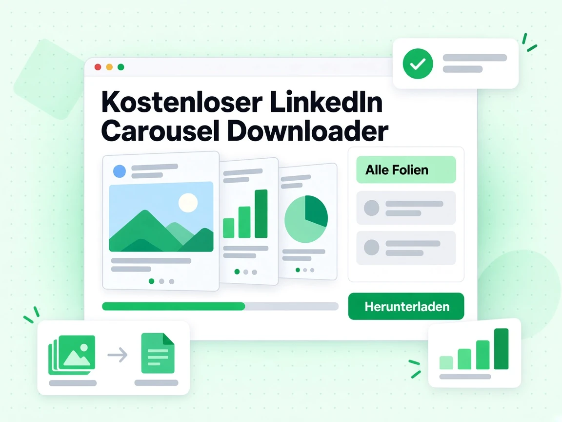 Kostenloser LinkedIn Carousel Downloader speichert ein Karussell als Folien oder PDF