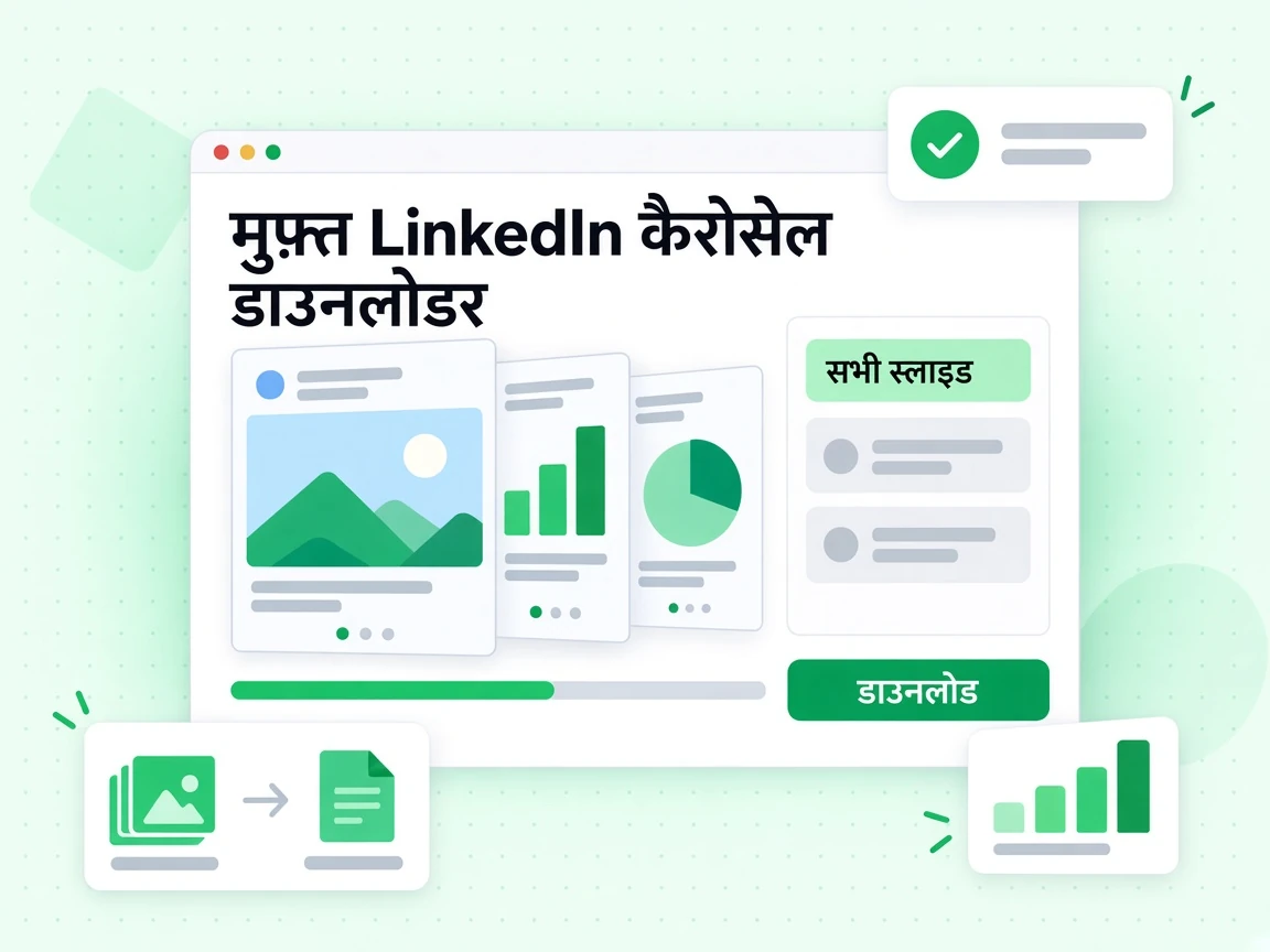 मुफ़्त LinkedIn कैरोसेल डाउनलोडर कैरोसेल को स्लाइड या PDF के रूप में सेव करता है