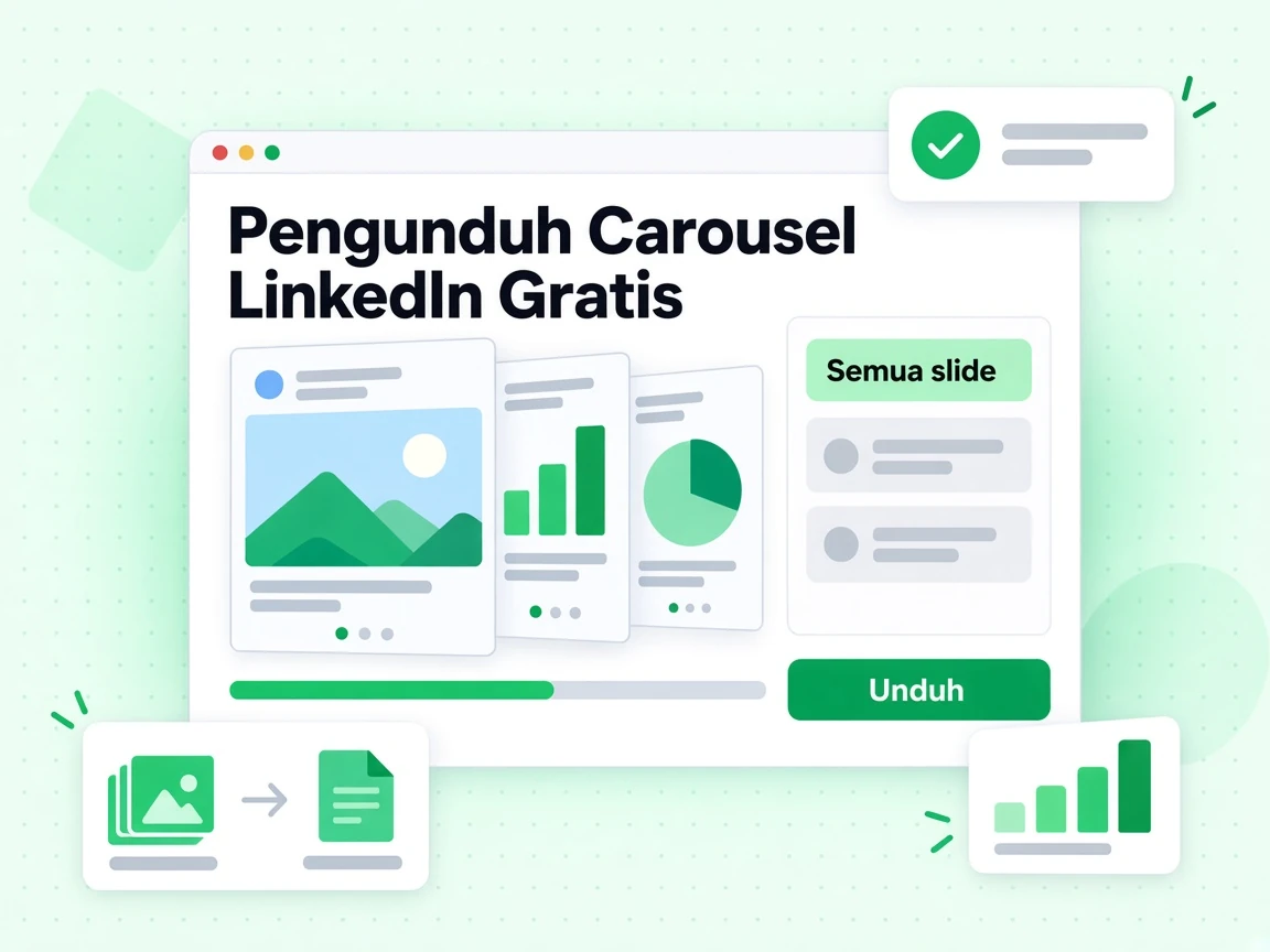 Pengunduh Carousel LinkedIn Gratis menyimpan carousel sebagai slide atau PDF