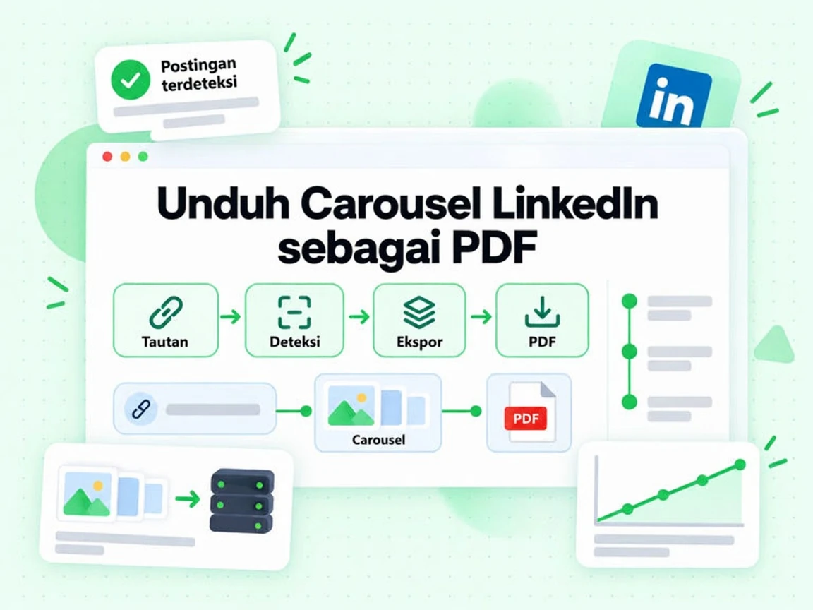 Unduh Carousel LinkedIn sebagai PDF dengan mendeteksi tipe postingan dan mengekspor file