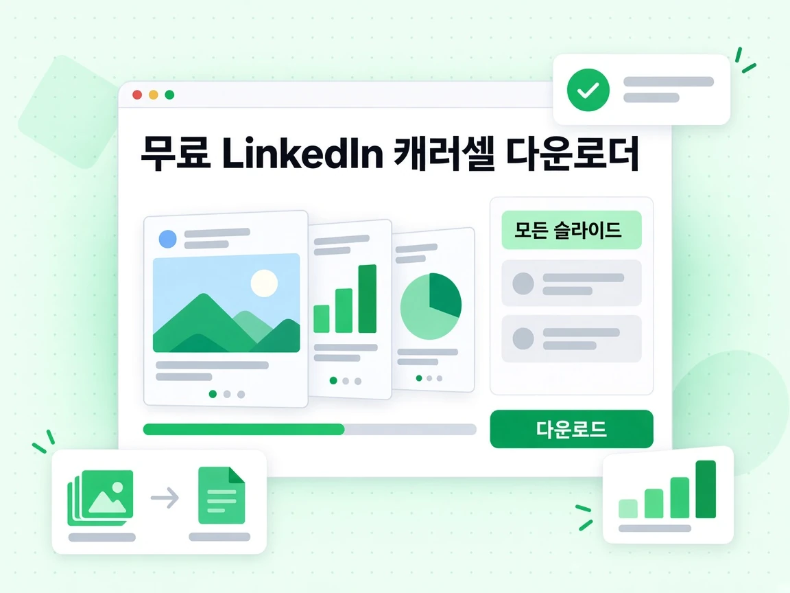 무료 LinkedIn 캐러셀 다운로더가 캐러셀을 슬라이드나 PDF로 저장한다
