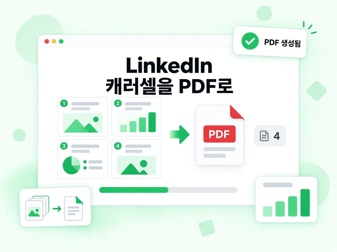 슬라이드 이미지를 하나로 합쳐 내려받는 LinkedIn 캐러셀을 PDF로 변환