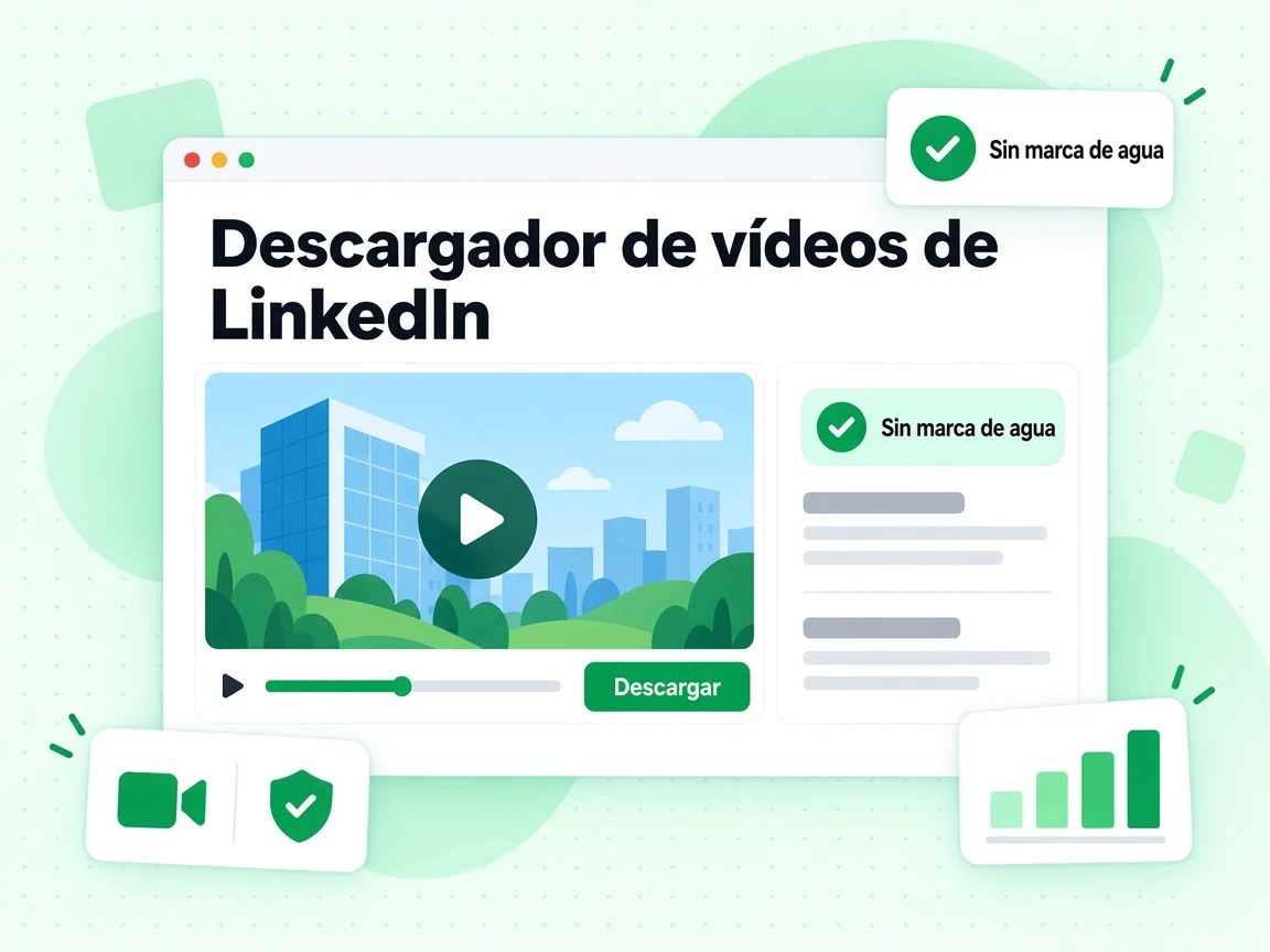 Descargador de vídeos de LinkedIn gratis guarda una publicación pública Sin marca de agua