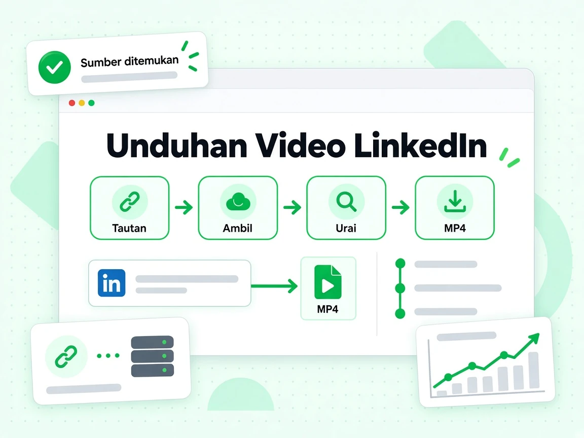 Unduhan Video LinkedIn: alur dari tautan postingan ke file MP4 native