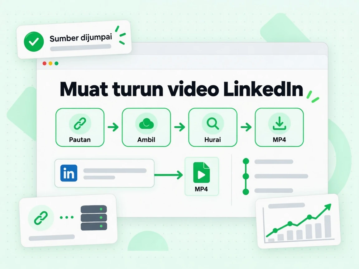 Aliran Muat turun video LinkedIn dari Pautan melalui Ambil dan Hurai hingga Sumber dijumpai sebagai MP4