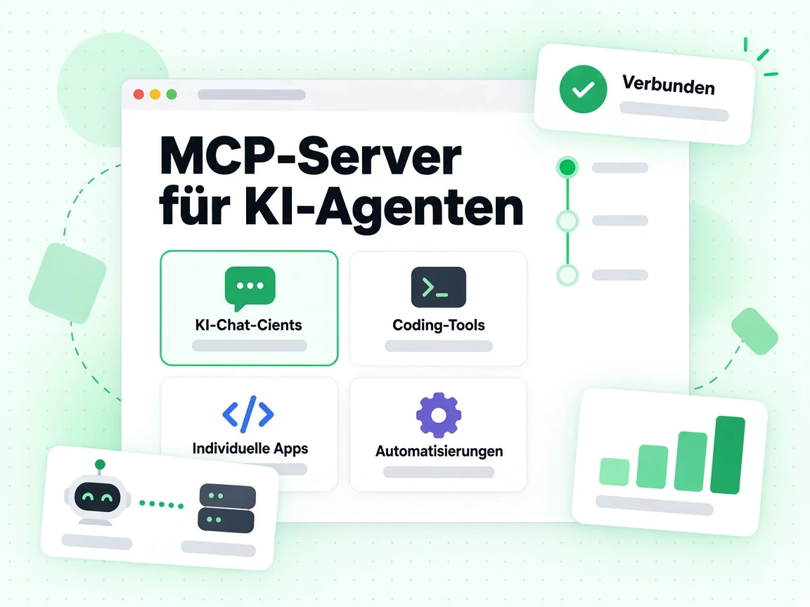 MCP-Server für KI-Agenten nutzbar aus KI-Chat-Clients, Coding-Tools und individuellen Apps