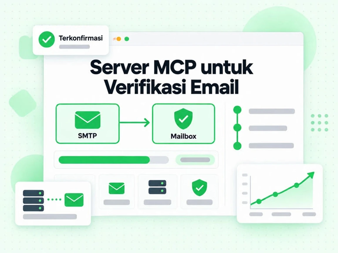 Server MCP untuk Verifikasi Email mengonfirmasi mailbox lewat SMTP