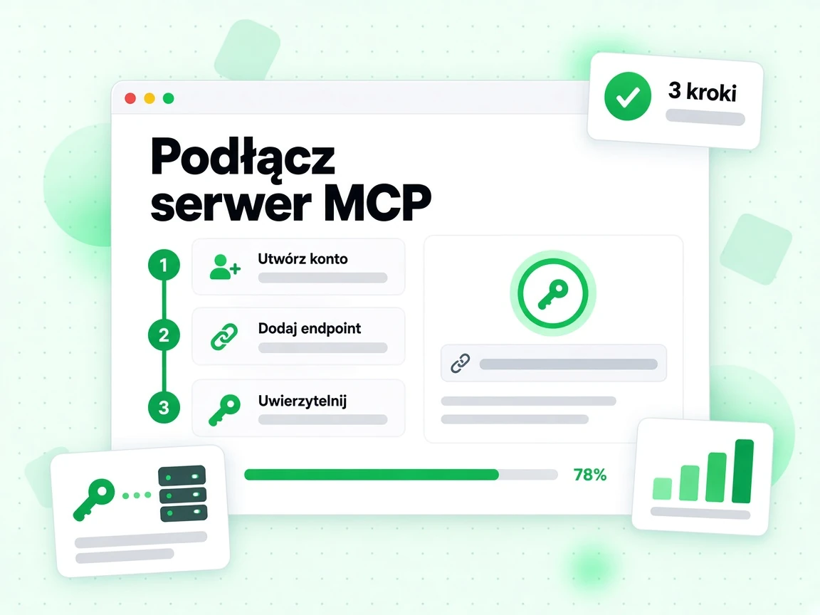 Podłącz serwer MCP w trzech krokach: utwórz konto, dodaj endpoint i uwierzytelnij