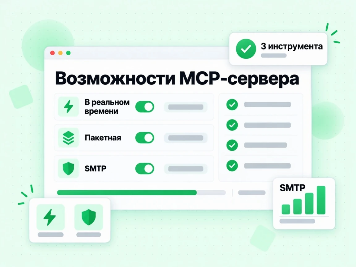 «Возможности MCP-сервера»: проверка в реальном времени, пакетная и через SMTP
