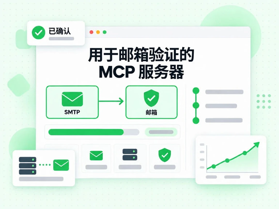 用于邮箱验证的 MCP 服务器通过 SMTP 确认邮箱，并显示已确认。