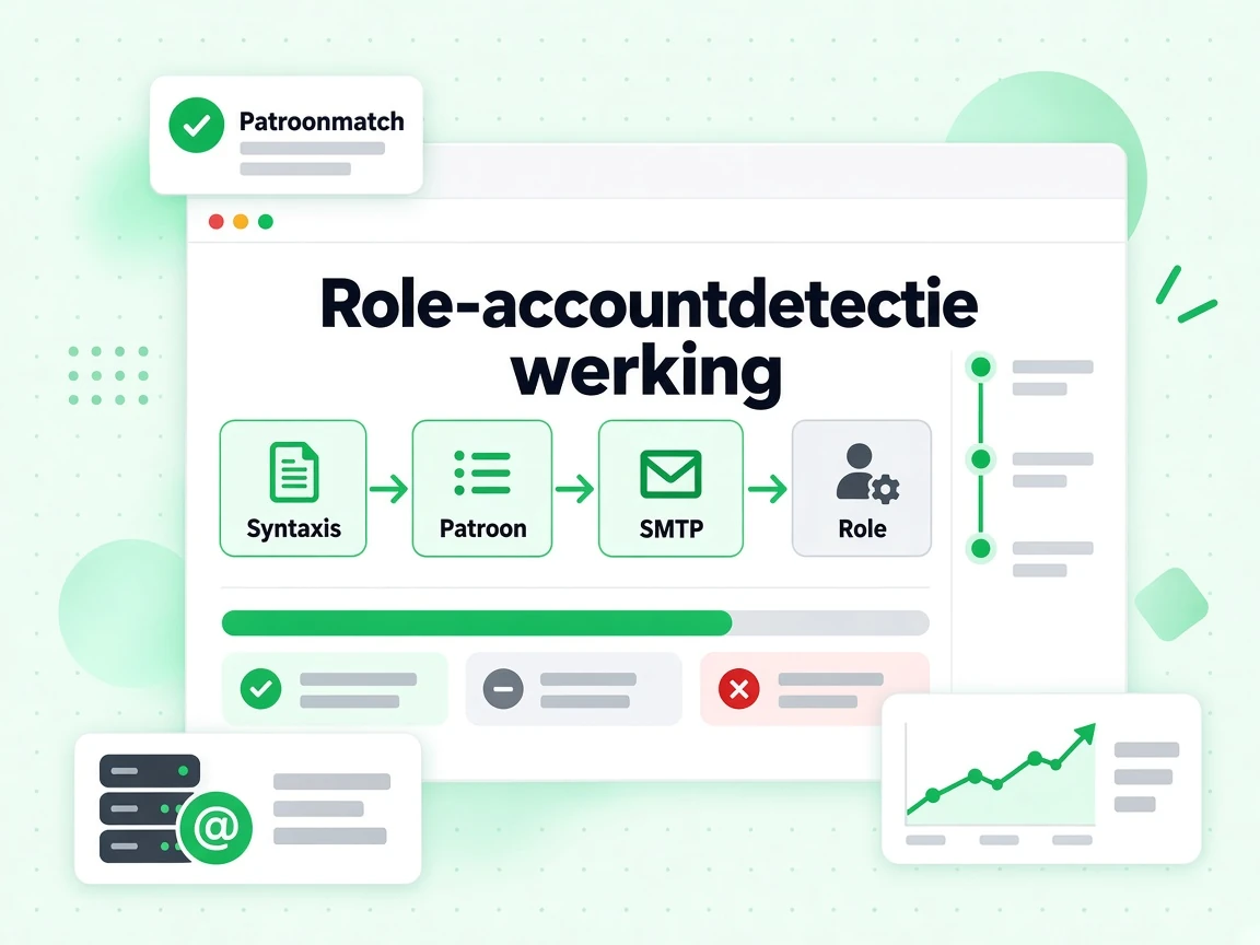 Role-accountdetectie werking die lagen voor syntaxis, patroon, SMTP en role in één ronde doorloopt