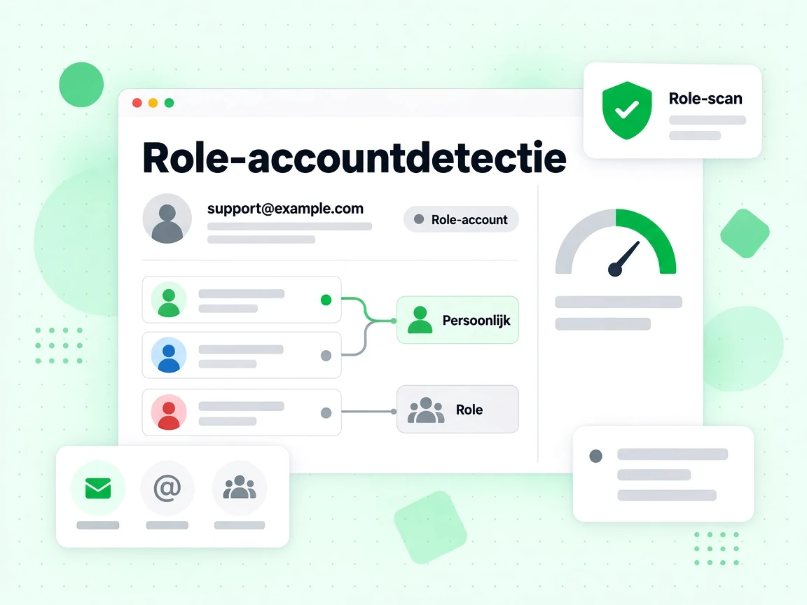 Role-accountdetectie met één e-mailadres naast een role-accountmarkering