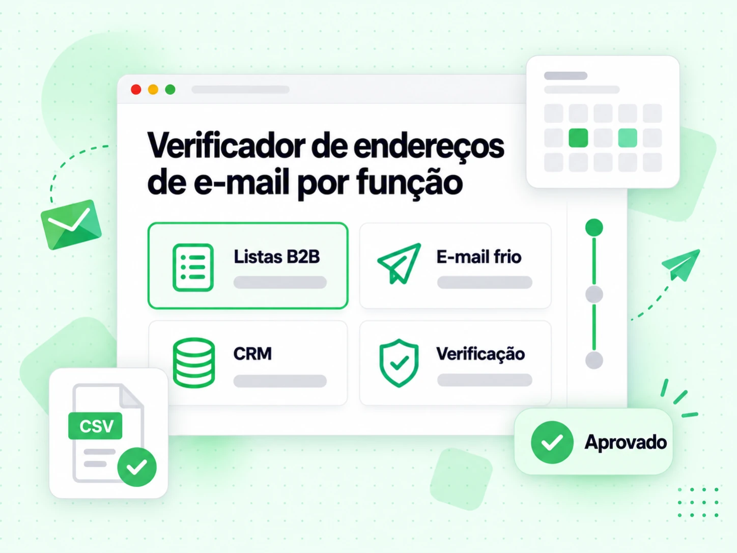 Verificador de endereços de e-mail por função aplicado a Listas B2B, E-mail frio e CRM