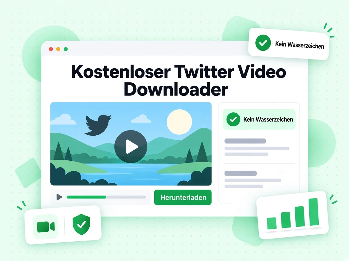 Kostenloser Twitter Video Downloader speichert ein öffentliches Post-Video ohne Wasserzeichen