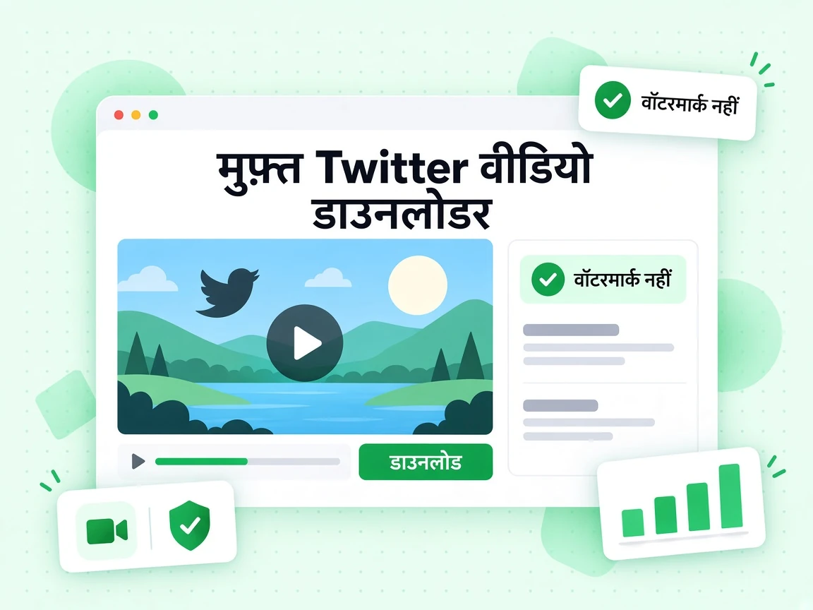 मुफ़्त Twitter वीडियो डाउनलोडर पब्लिक पोस्ट वीडियो बिना वॉटरमार्क सेव करता है