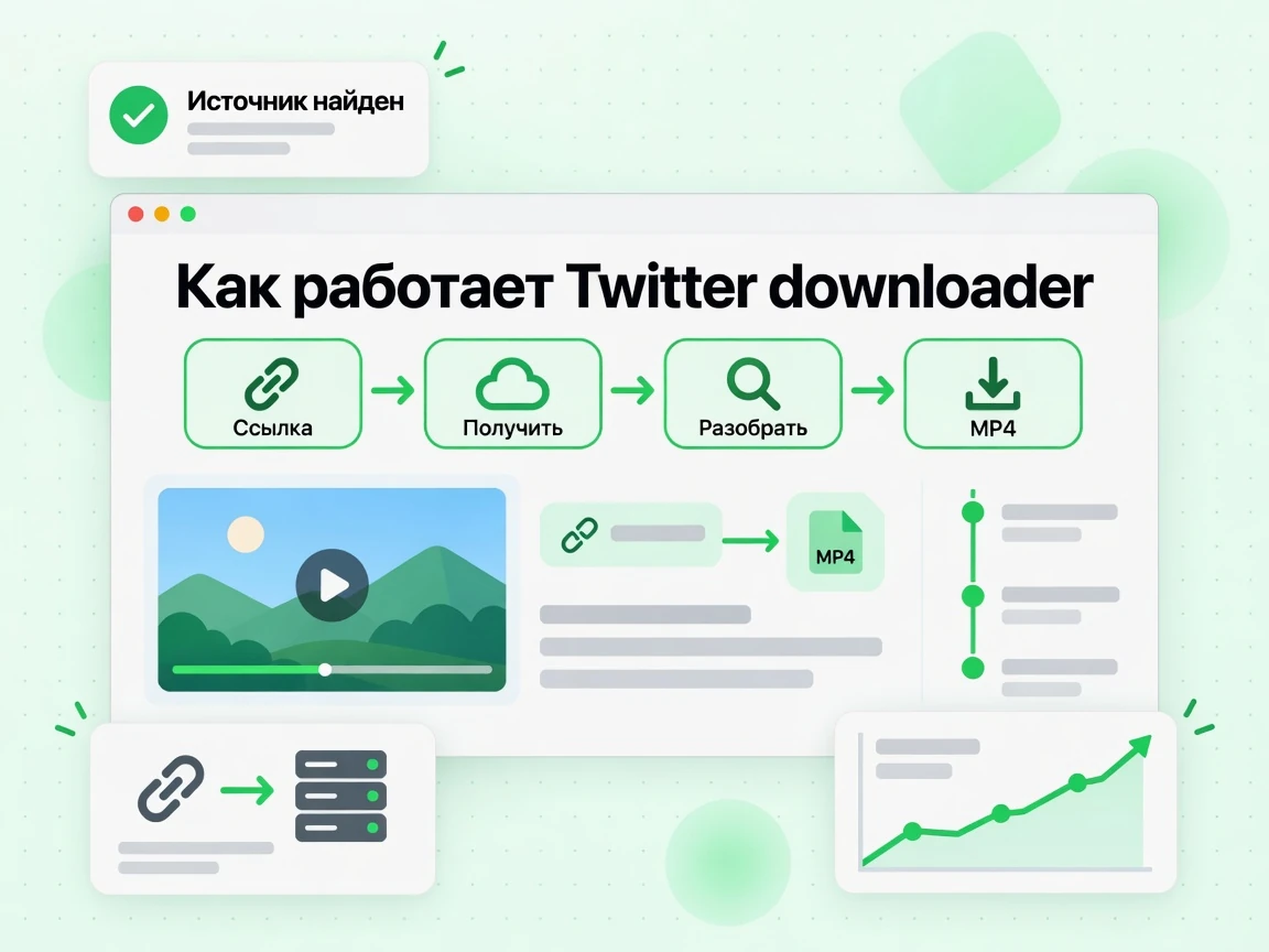 «Как работает Twitter downloader»: от ссылки на пост до готового файла MP4