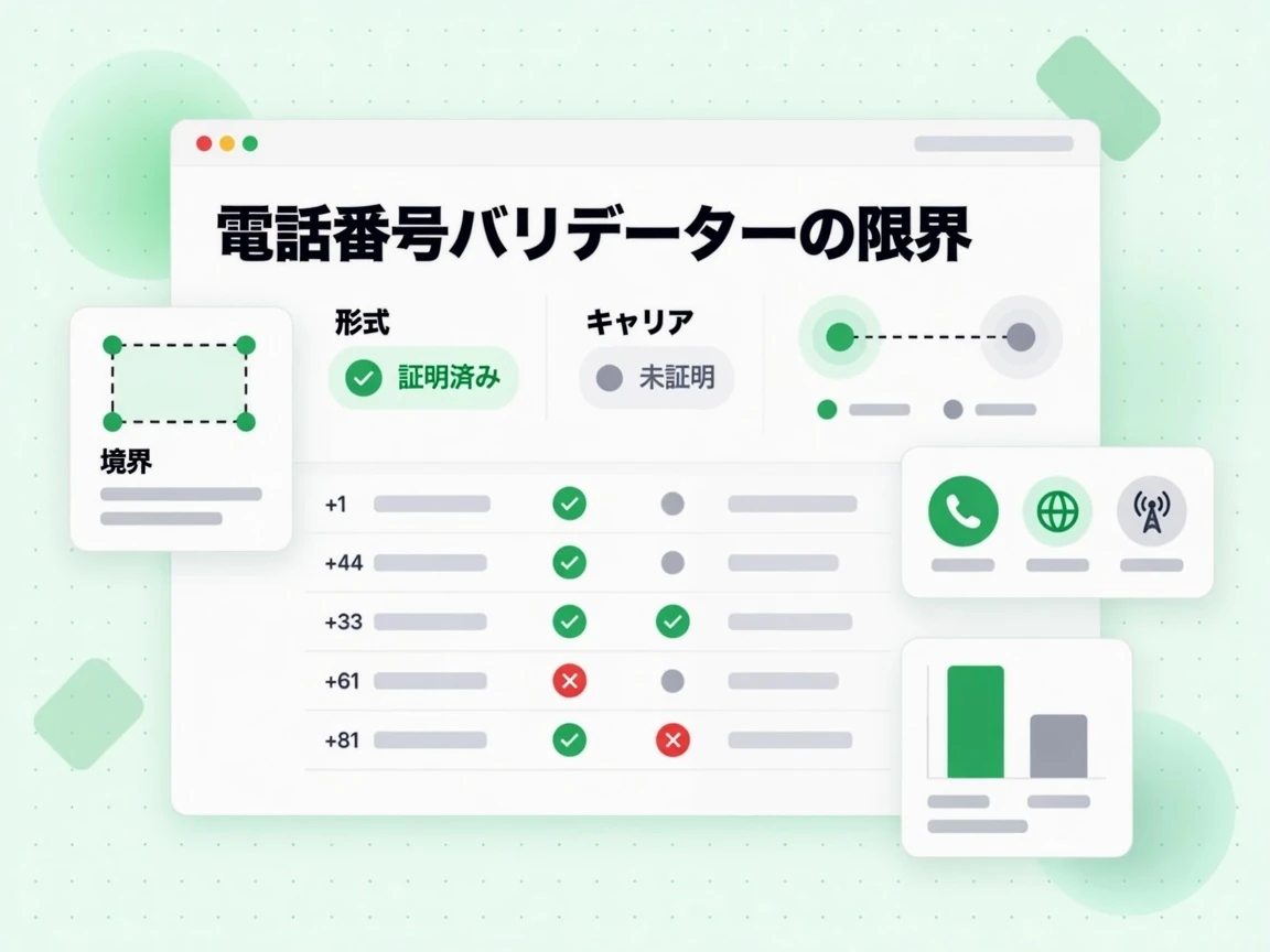 電話番号バリデーターの限界は証明済みの形式チェックと未証明のキャリアチェックの境界を示す